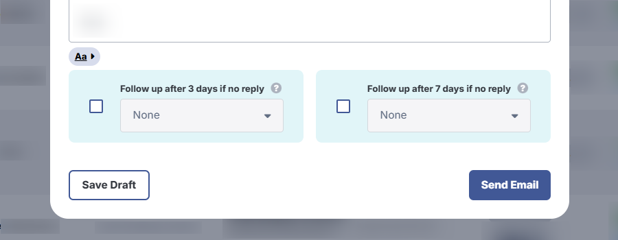 Set follow ups on the email compose window