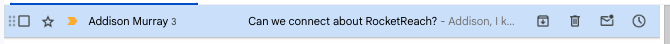 Follow up emails support threading in the recipient's inbox